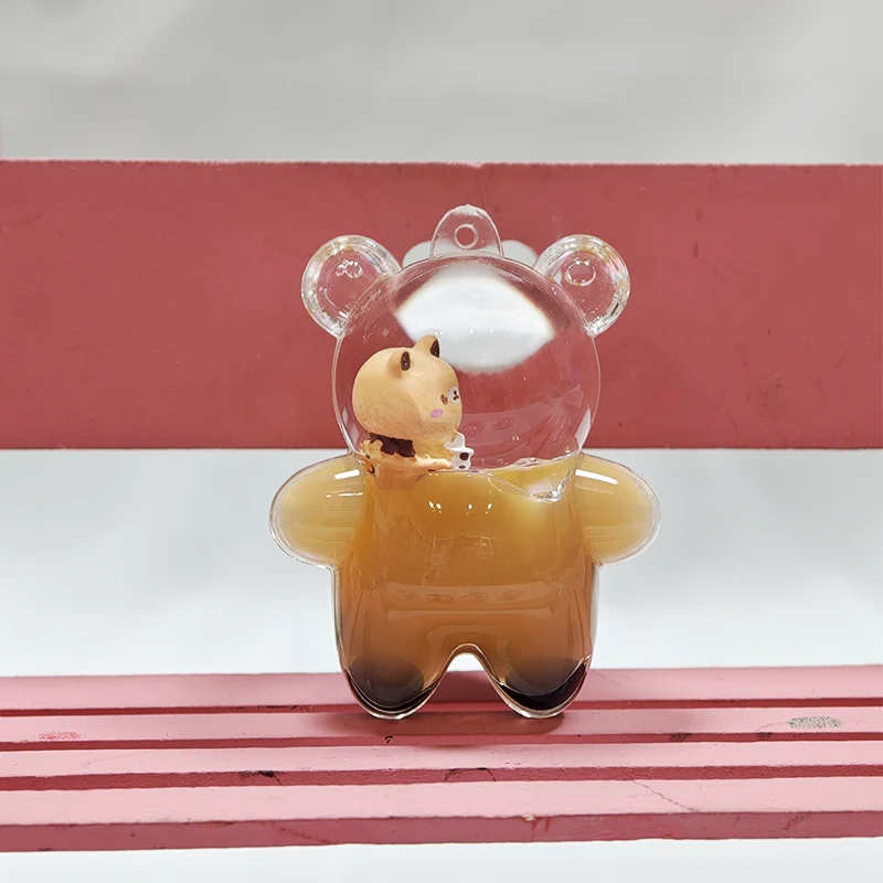 Violent bear Liquid Keychain