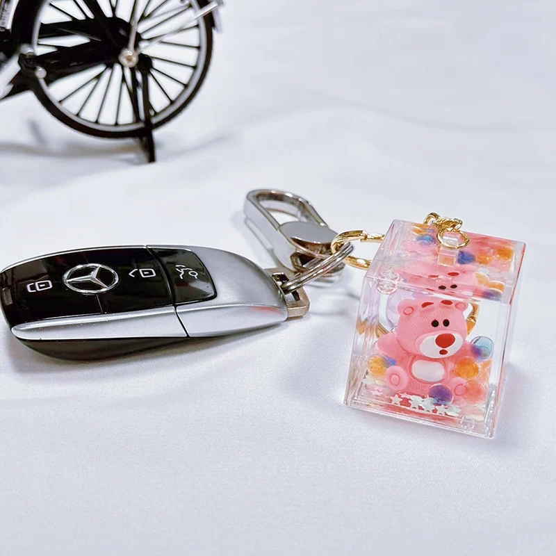 Small Square Liquid Keychain