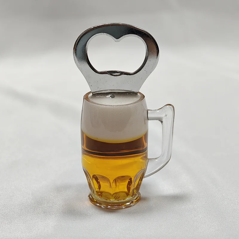 Simulated Beer Mug Opener Creative Refrigerator Magnet