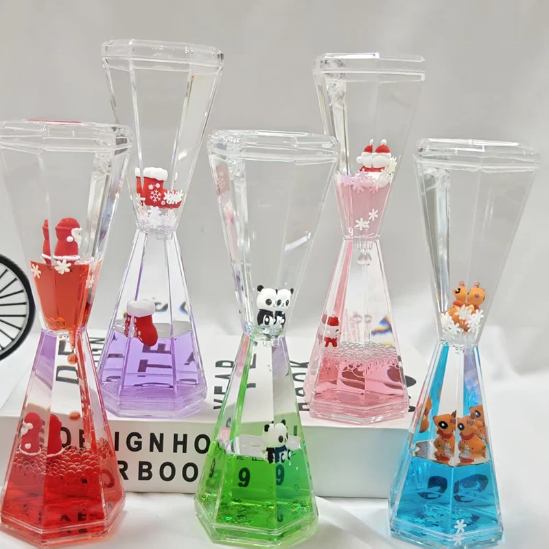 Hexagonal Liquid Hourglass Ornament